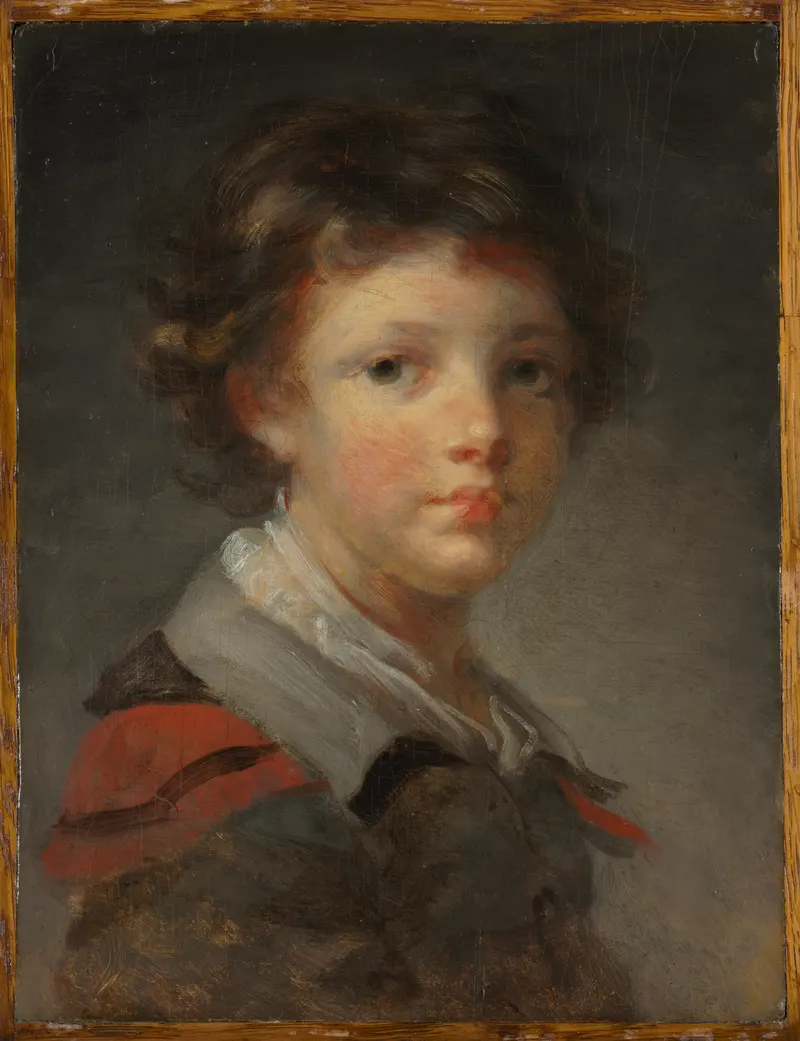 A Boy in a Red-Lined Cloak, Jean-Honoré Fragonard (1732 to 1806)