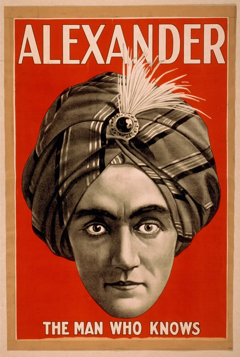 Alexander — The Man Who Knows, Unattributed U.S. show-printer (McManus-Young Collection)