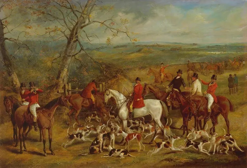 The Belvoir Hunt, The Meet, Henry Thomas Alken, oil on canvas
