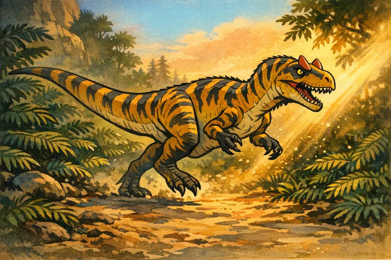 Allosaurus fragilis, Golden Age Cel, Thunder Lizards