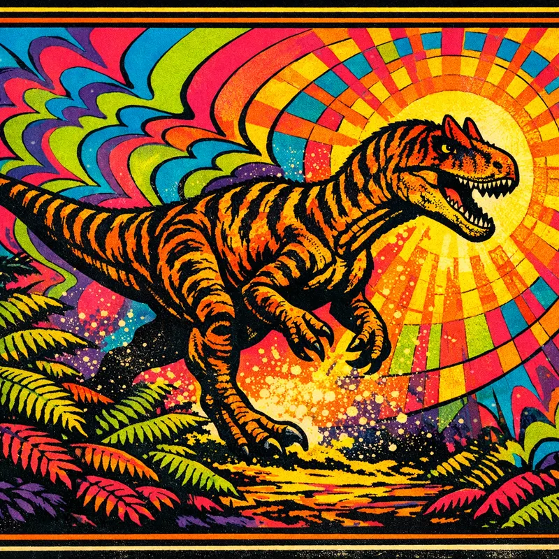 Allosaurus fragilis, Neon Pop, Thunder Lizards