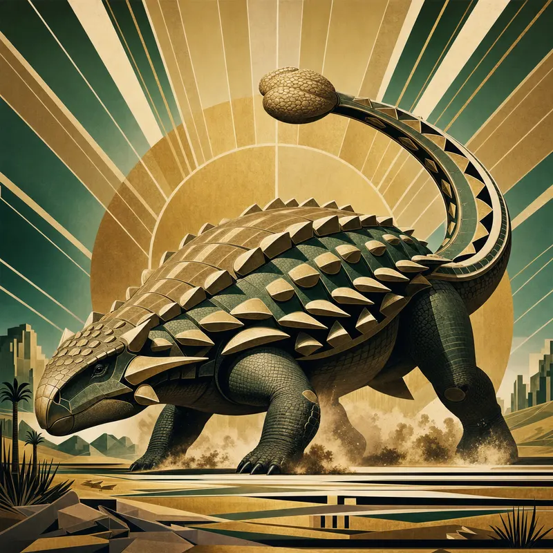 Ankylosaurus magniventris, Art Deco, Thunder Lizards