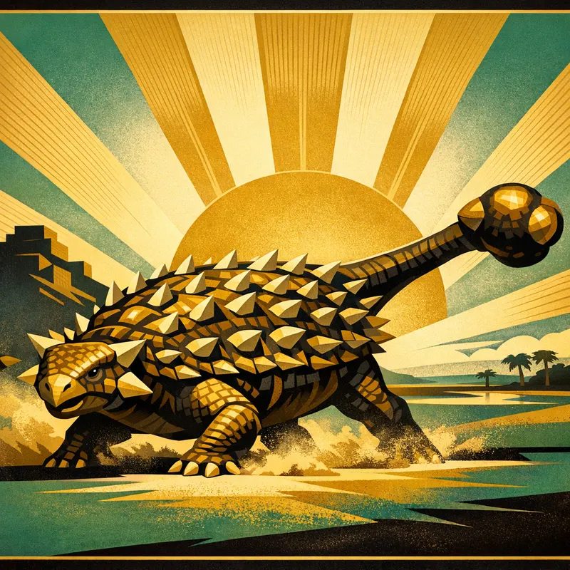 Ankylosaurus magniventris, Art Deco, Thunder Lizards