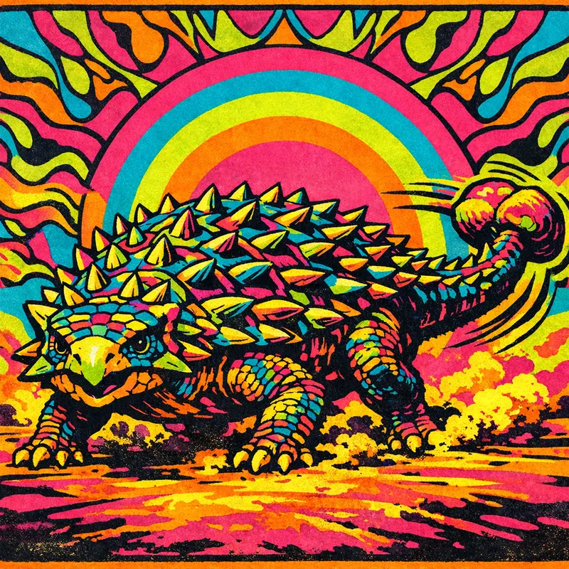Ankylosaurus magniventris, Neon Pop, Thunder Lizards