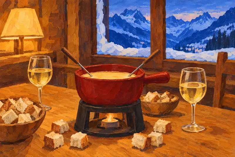 Fondue Table, Painted Agency