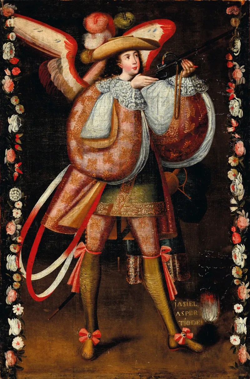 Archangel Asiel, Timor Dei, Cusco School (anonymous)