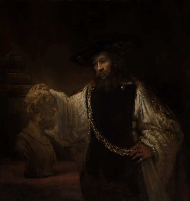 Aristotle with a Bust of Homer, Rembrandt (1606 to 1669)