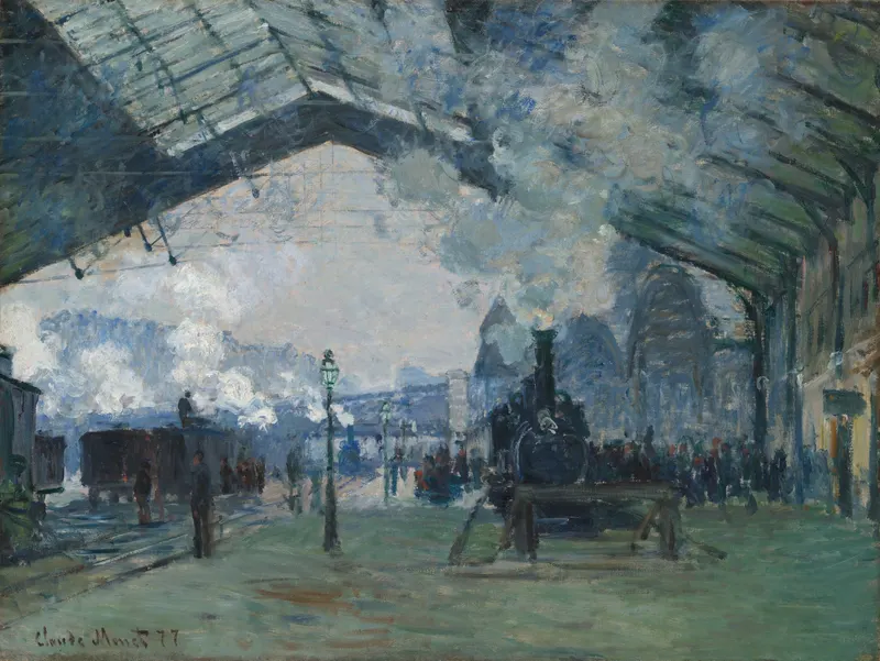 Arrival of the Normandy Train, Gare Saint-Lazare, Claude Monet (1840 to 1926)