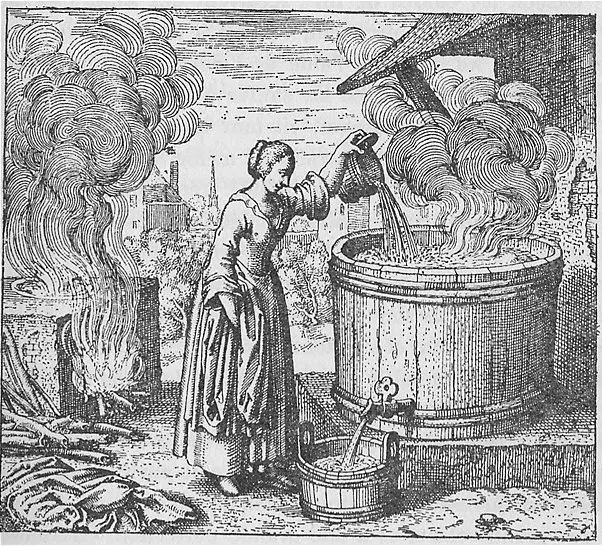 Go to the Woman Washing Clothes, Michael Maier (author); engraved by Matthäus Merian the Elder