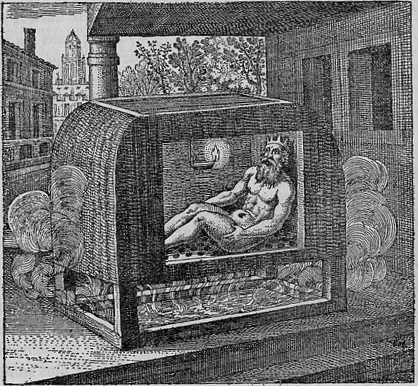 The King’s Vapor Bath, Michael Maier (author); engraved by Matthäus Merian the Elder
