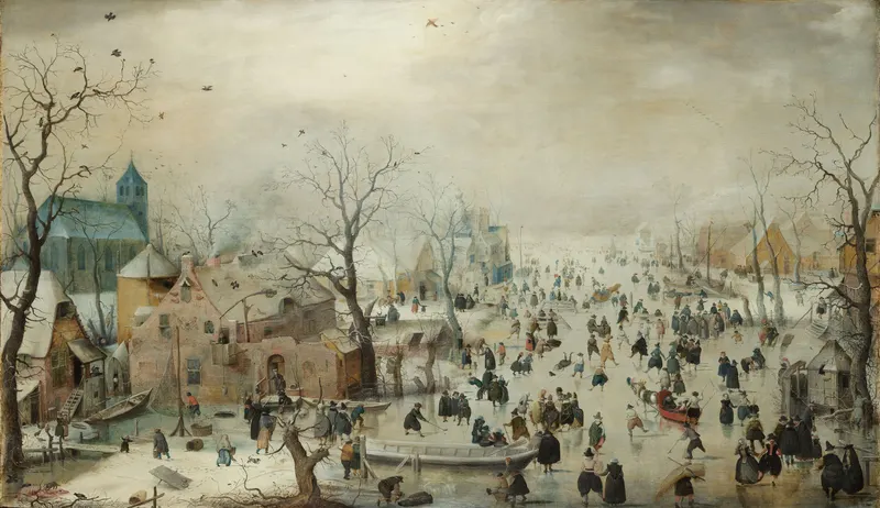 Winter Landscape with Ice Skaters (Colf on the Ice), Hendrick Avercamp