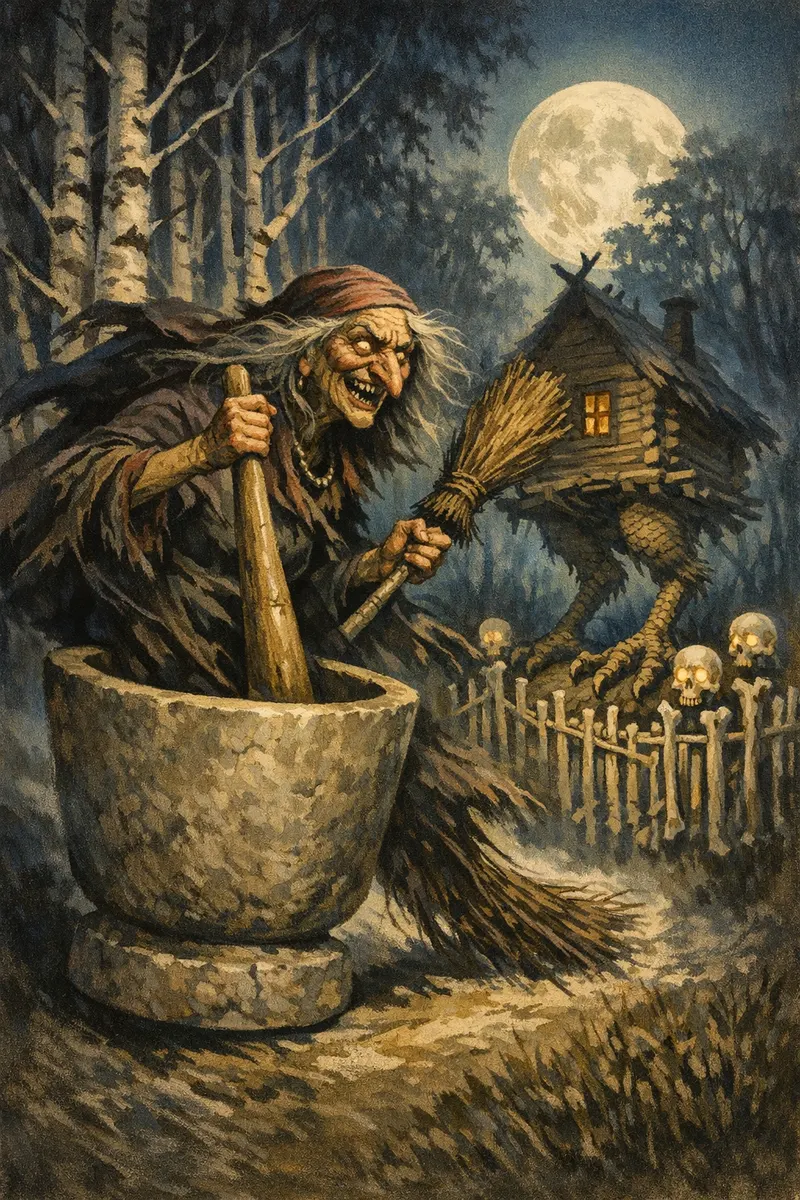 Baba Yaga, Matinee Gouache, Nightfables