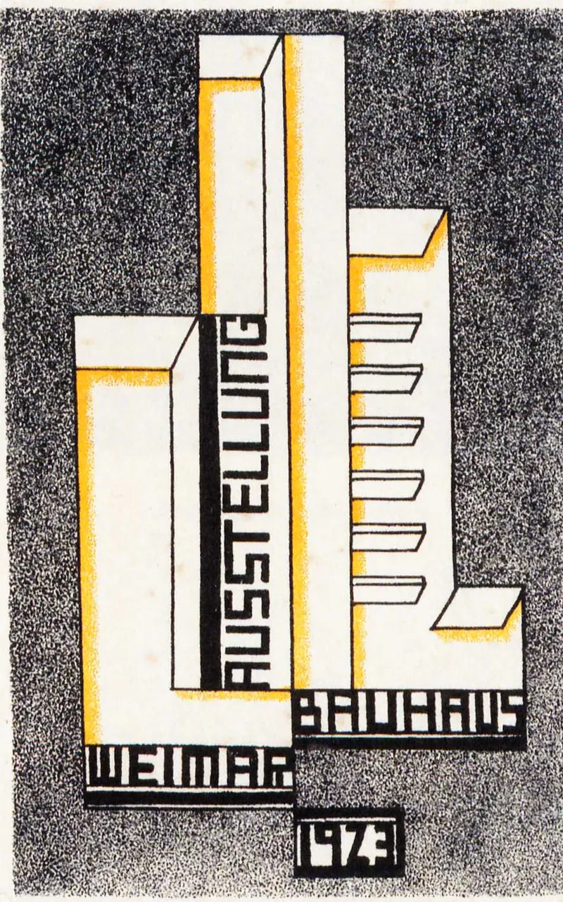 Bauhaus Exhibition Postcard — Farkas Molnár, 1923, Farkas Molnár