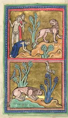 The Lion, King of Beasts, Unknown English illuminator (made for the Benedictine priory of St Andrew, Rochester)