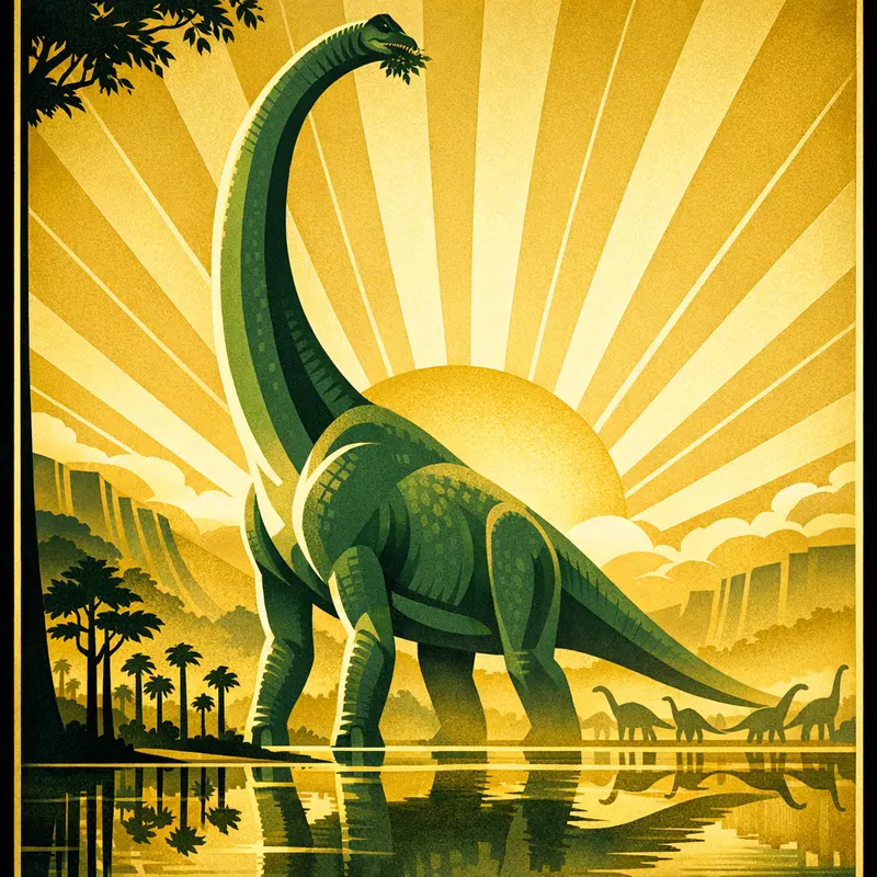 Brachiosaurus altithorax, Art Deco, Thunder Lizards