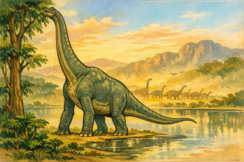 Brachiosaurus altithorax, Golden Age Cel, Thunder Lizards