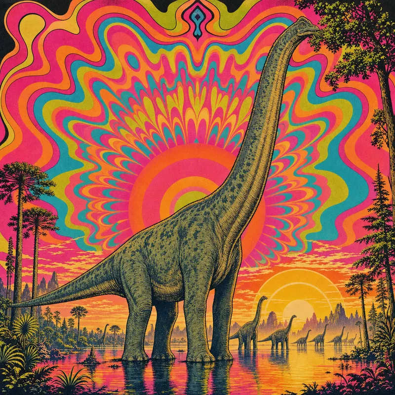 Brachiosaurus altithorax, Neon Pop, Thunder Lizards