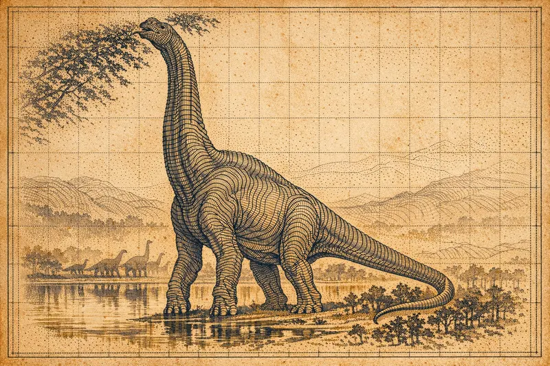 Brachiosaurus altithorax, Topographic, Thunder Lizards