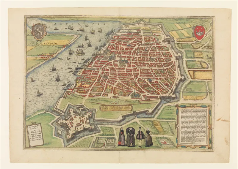 View of Antwerp, Joris Hoefnagel (Georg Braun and Franz Hogenberg, publishers)