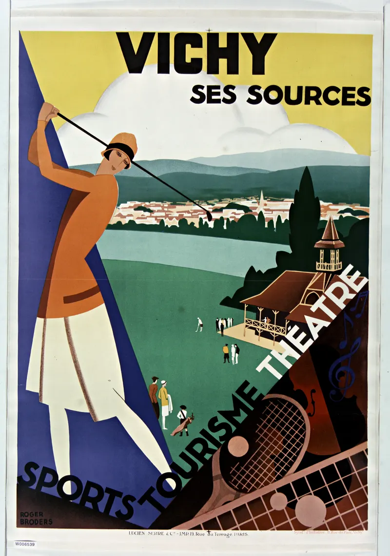 Vichy — Sport, Tourisme, Théâtre, Roger Broders, lithographic poster