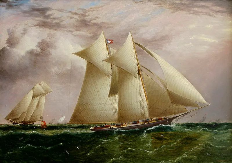 Sappho Leads Dauntless, James E. Buttersworth