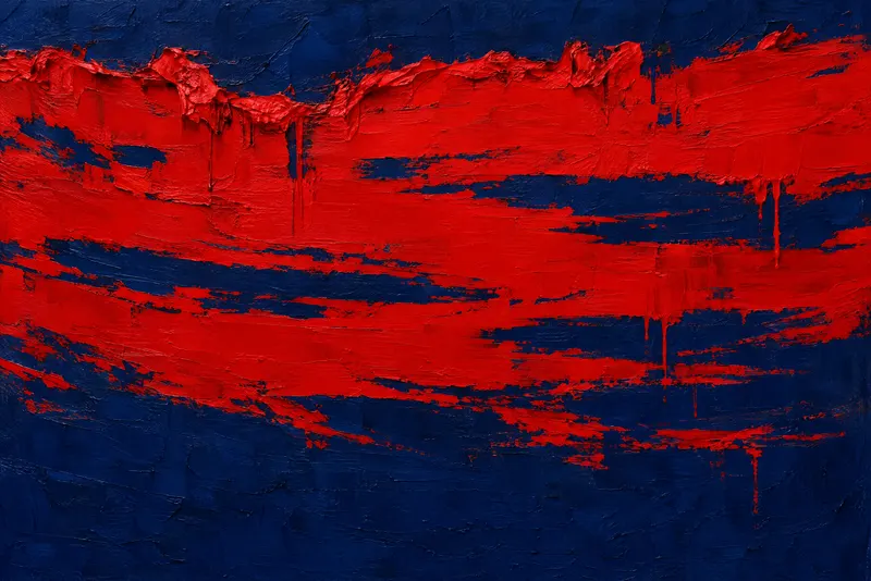 Red over Navy, Painted Agency