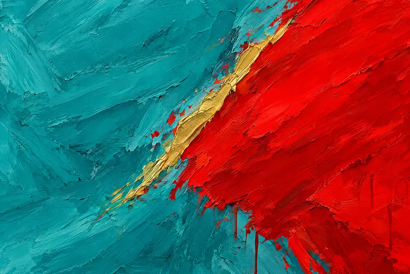Red Teal Wedge, Painted Agency