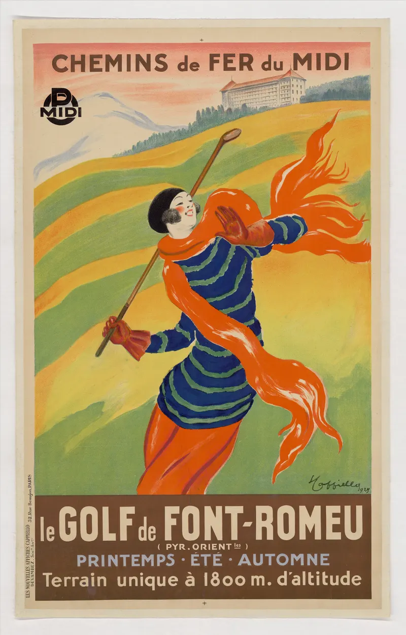 Le Golf de Font-Romeu, Leonetto Cappiello, lithographic poster