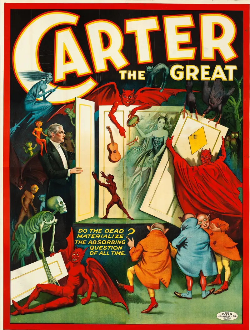 Carter the Great — Do the Dead Materialize?, The Otis Lithograph Co., Cleveland (c.1926)