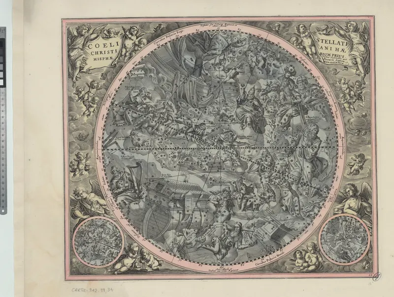 A Celestial Hemisphere, Andreas Cellarius