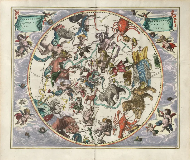 The Northern Star Hemisphere, Andreas Cellarius