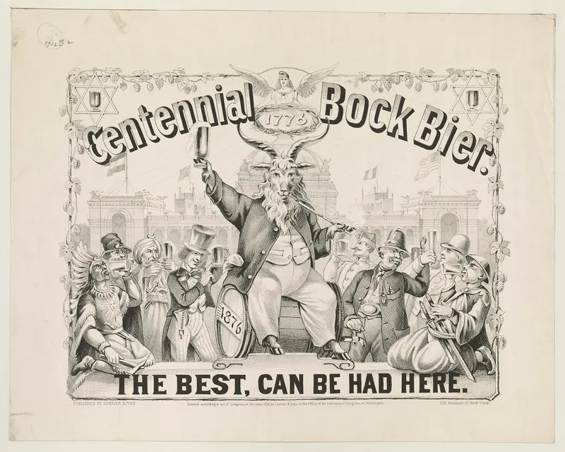 Centennial Bock Bier — The Best Can Be Had Here, 1876, Currier & Ives
