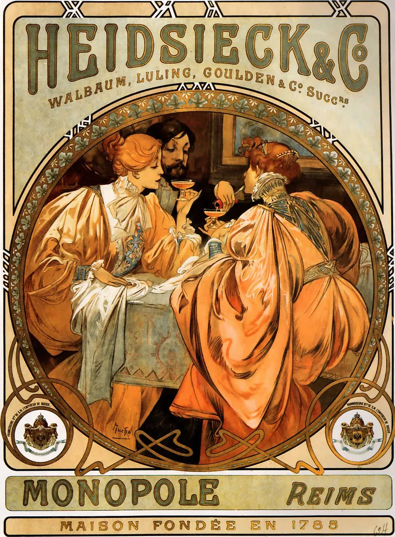 Heidsieck & Co. Champagne, 1901, Alphonse Mucha