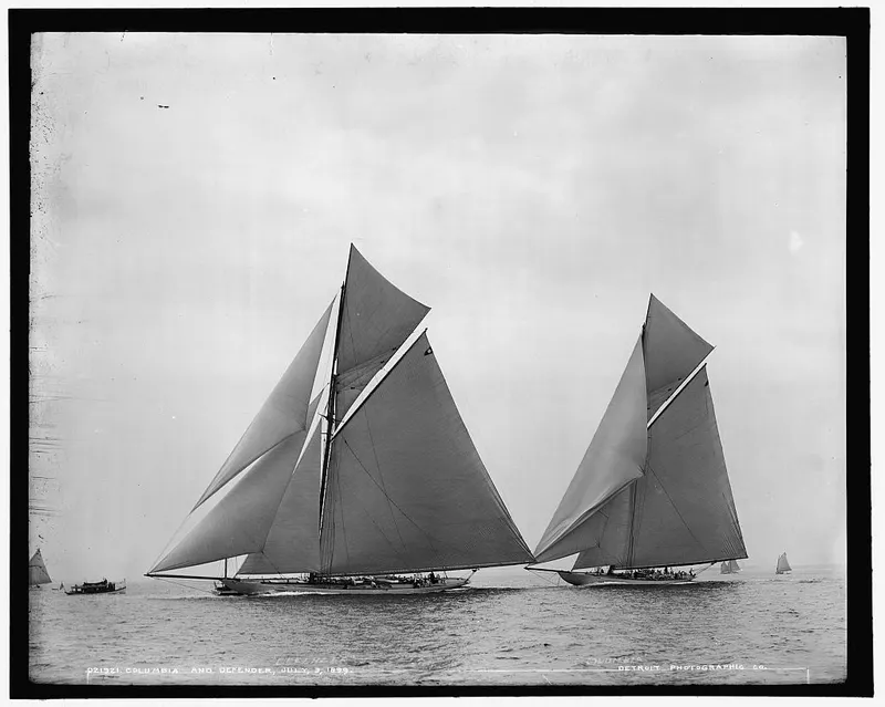 Columbia and Defender, Detroit Publishing Co.