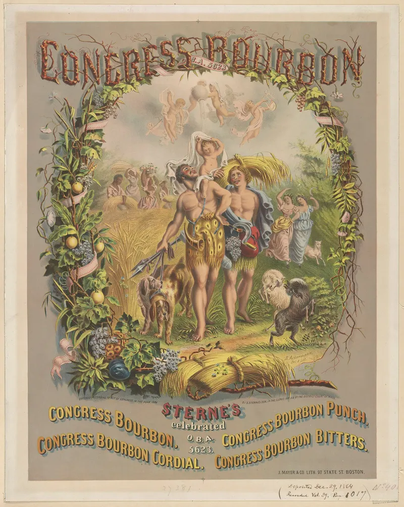 Congress Bourbon, 1864, E. Ackermann (del. & lith.)