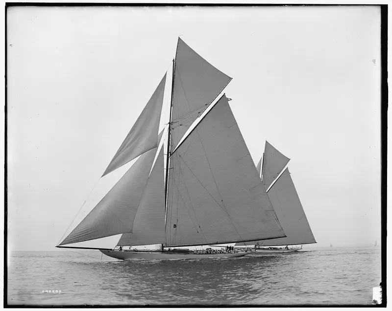 Yachts Constitution and Columbia, Detroit Publishing Co.