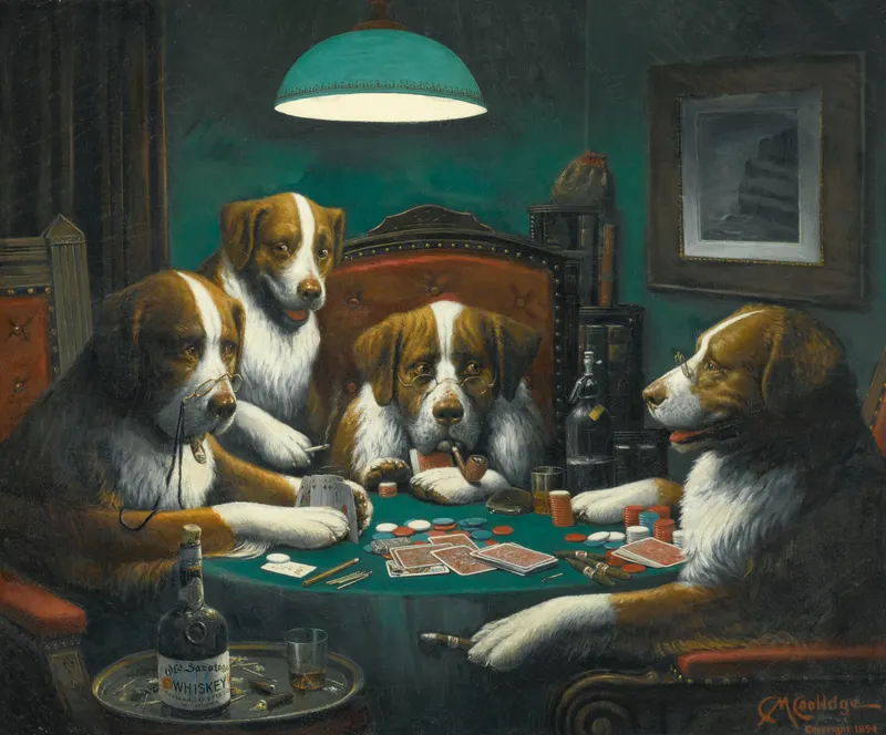 Poker Game, Cassius Marcellus Coolidge