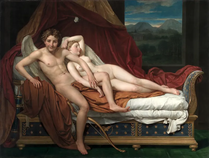 Cupid and Psyche, Jacques-Louis David (1748 to 1825)