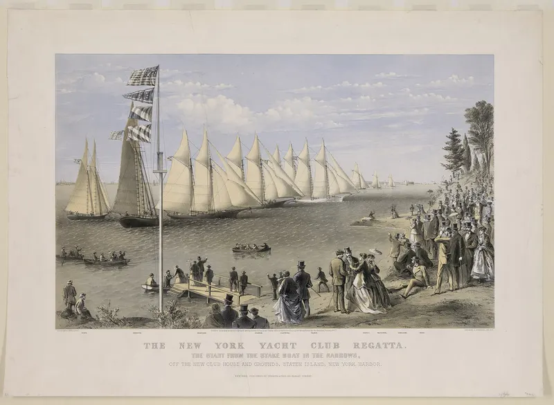 The New York Yacht Club Regatta, Currier & Ives, after Parsons & Atwater