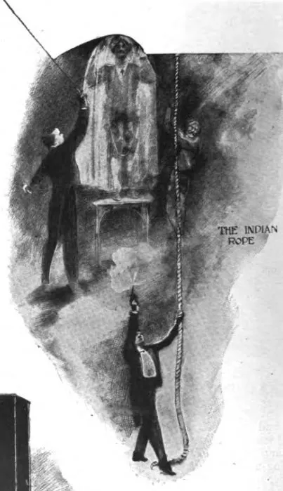 David Devant — The Indian Rope Trick, Period stage illustration
