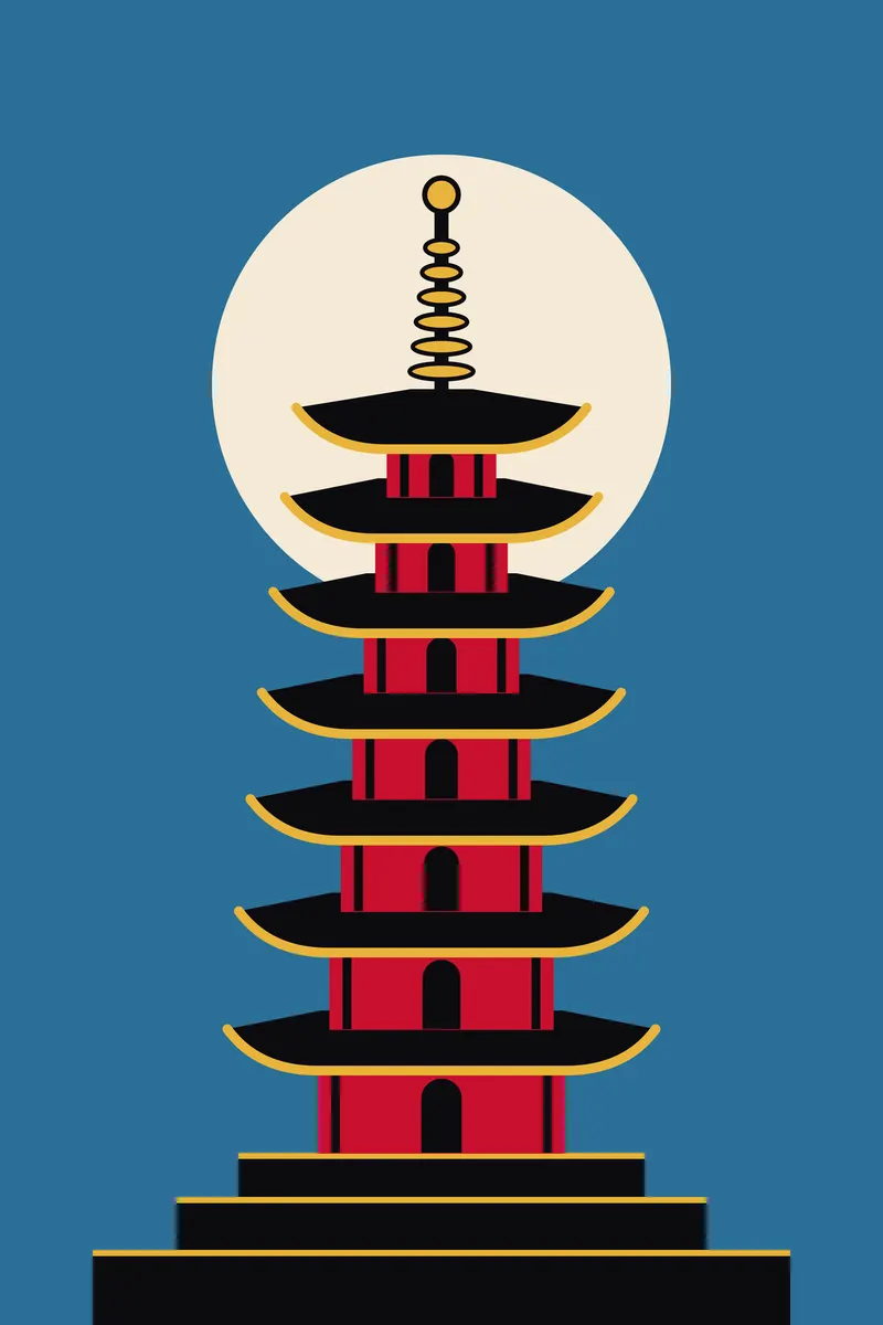 Pagoda in Seven Eaves, Painted Agency