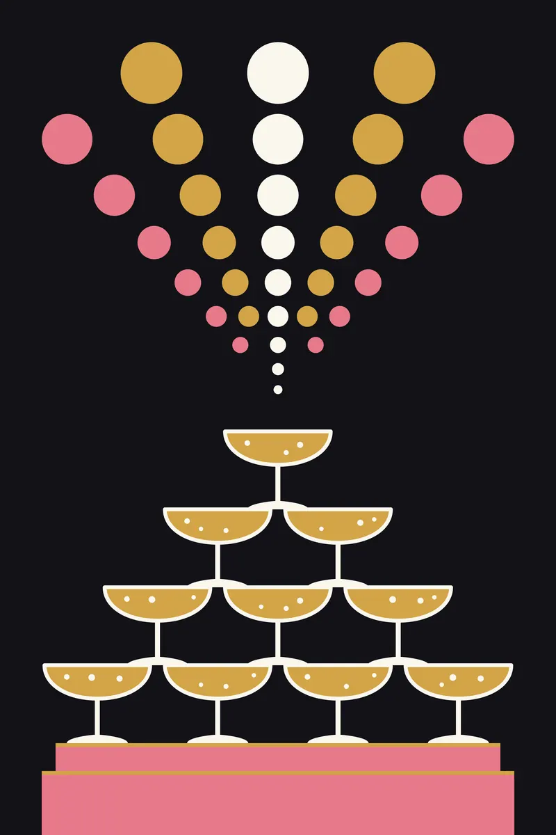 Champagne Tower, Painted Agency