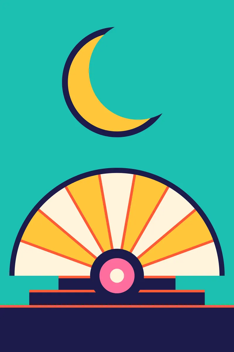 Fan and Moon, Painted Agency