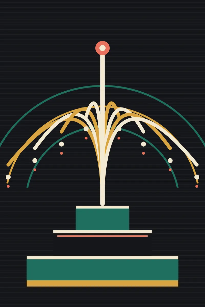 Fountain Jets, Painted Agency