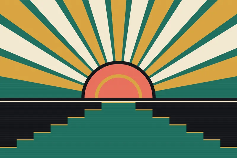 Stepped Sunburst, Painted Agency