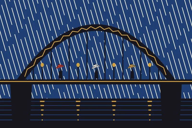 Rain on the Bridge, Painted Agency