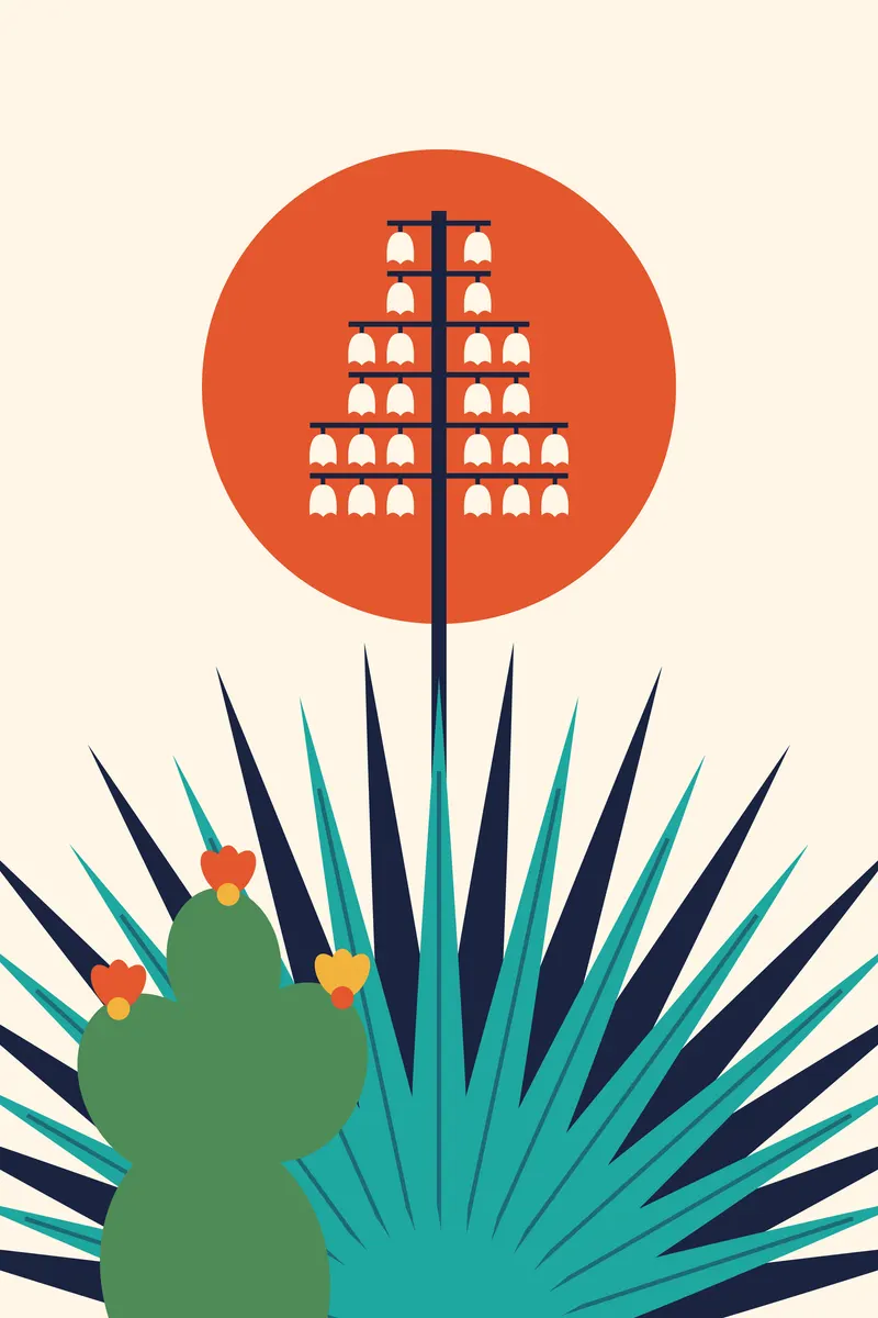 Yucca in Bloom, Painted Agency