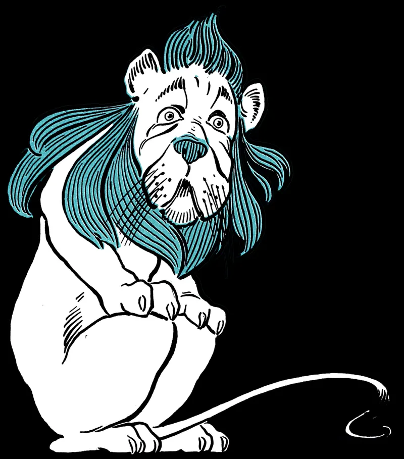 The Cowardly Lion, W. W. Denslow (1856 to 1915)