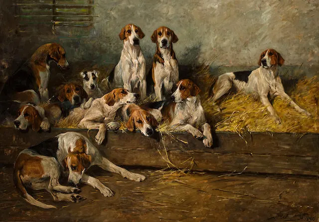 The Bitch Pack of the Meath Foxhounds, John Emms
