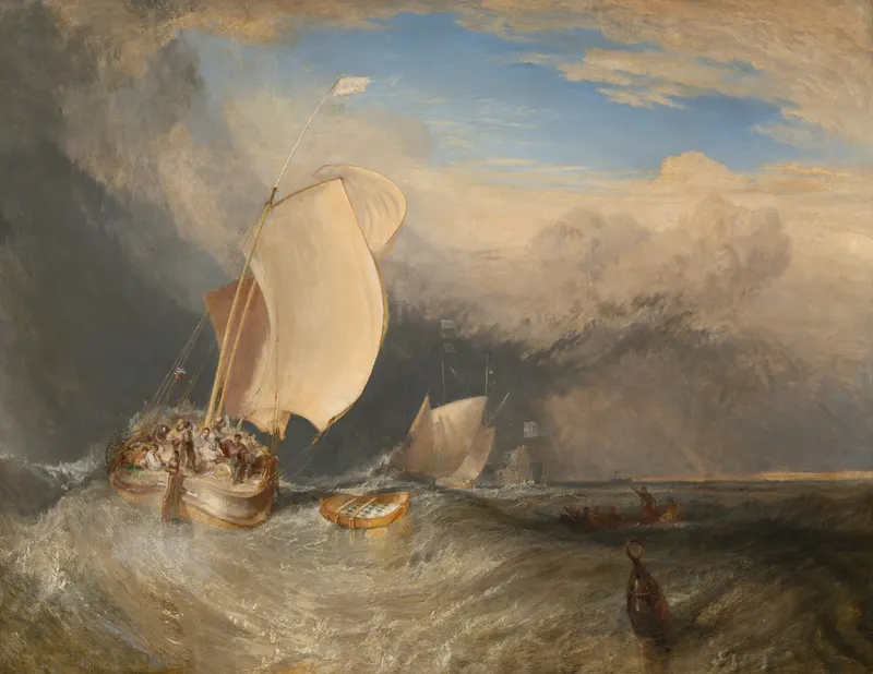 Fishing Boats with Hucksters Bargaining for Fish, Joseph Mallord William Turner (1775 to 1851)